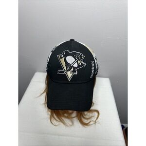 Reebok Pittsburgh Penguins Hat Center Ice SnapBack All Over Print One Size Black